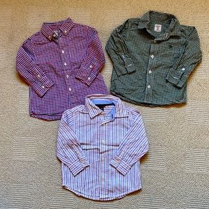 Boys holiday button down shirts size 2